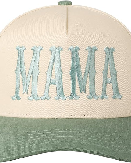 MIRMARU Two-Tone Vintage Canvas Trucker Hats for Men & Women, Adjustable Size Baseball Caps with Trendy Embroidered Design