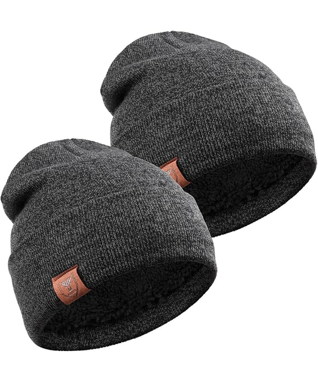OZERO Winter Beanie Daily Hat - Thermal Polar Fleece Ski Stocking Skull Cap for Men and Women