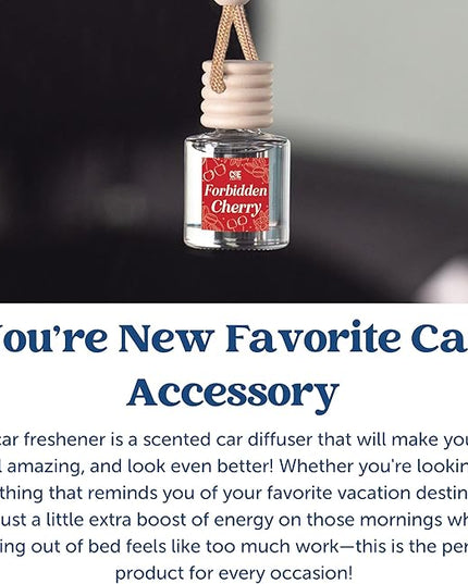 C&E Craft Co Hanging Car Air Freshener Diffuser 2 Pack, Long Lasting Fragrance Oil Car Freshener, Glass Bottle Auto Air Freshener, Made in USA (Campfire Marshmallow)