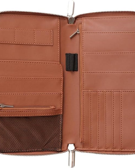 RFID Blocking Family Passport Holder Wallet 6,Premium Leather Travel Document Organizer for Women and Men,Travel Wallet for Credit Card