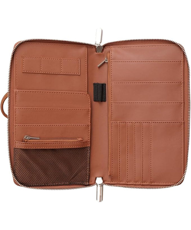 RFID Blocking Family Passport Holder Wallet 6,Premium Leather Travel Document Organizer for Women and Men,Travel Wallet for Credit Card