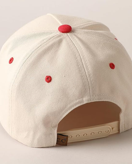 MIRMARU Two-Tone Vintage Canvas Trucker Hats for Men & Women, Adjustable Size Baseball Caps with Trendy Embroidered Design