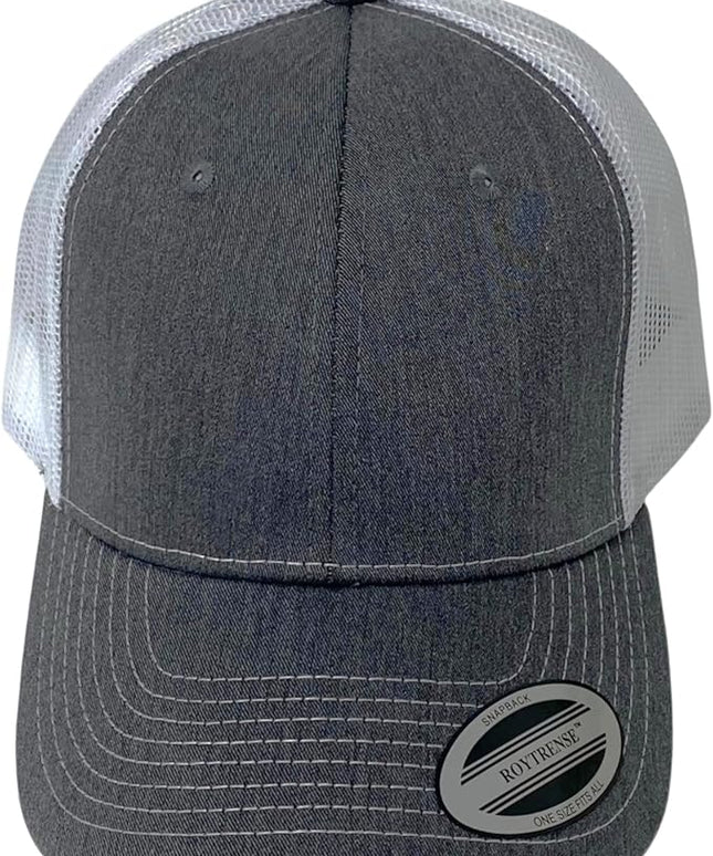 Classic Solid Color Mesh Trucker Hat - Adjustable Snapback Cap for Men & Women - Casual & Sporty Style