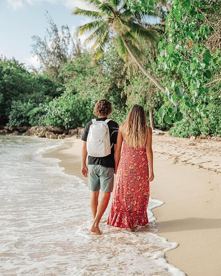 BREVITE The Backpack- Casual daypack backpacks for every function. Compact but spacious 18L aesthetic traveling backpack with laptop compartment. (Tan)