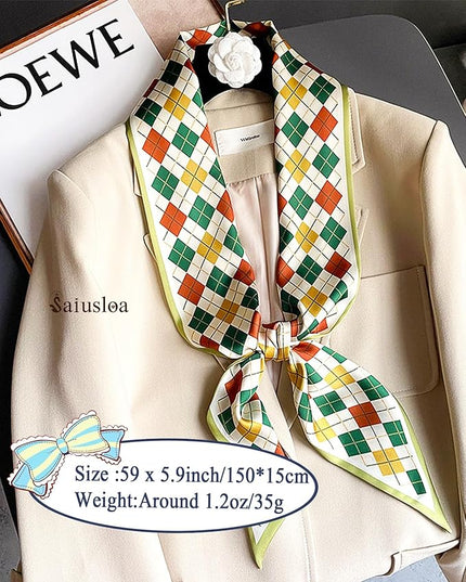 Purse Scarf For Handbags Head Scarves For Women's Hair Bags Scarfs Long Skinny Scarves Fashion Silky