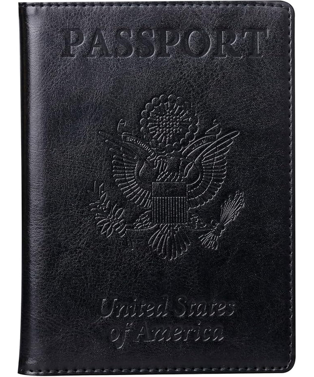 TIGARI Passport Holder for Travel Women Men, Valentines Day Gifts PU Leather Wallet Cover Case Sleeve, Waterproof Protected Document Organizer, Vacation Plane Cruise Travel Essentials