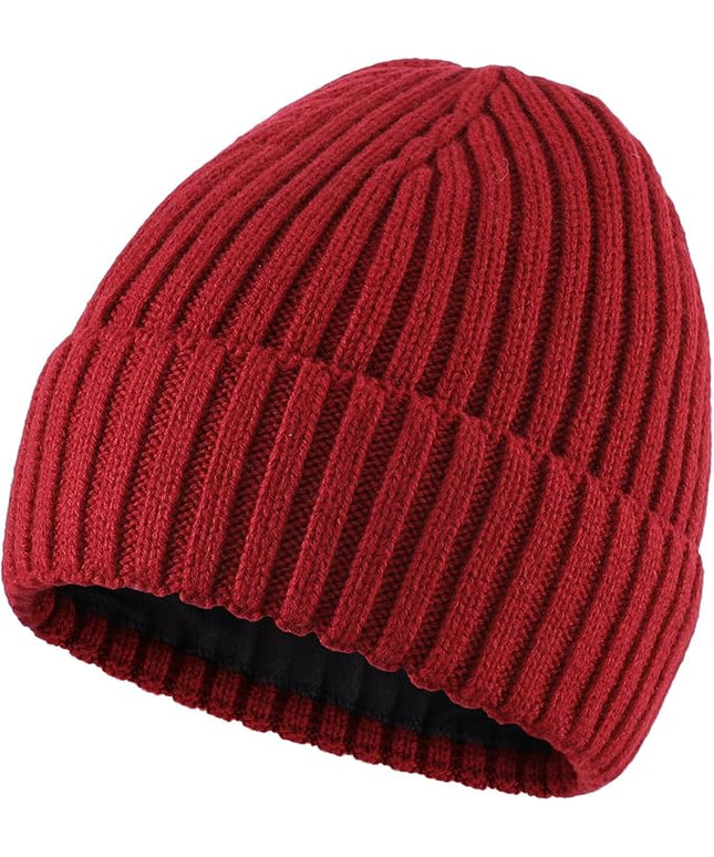 Connectyle Fleece Lined Cuffed Beanie Hat for Men Women Knitted Winter Wool Beanies Skull Cap Warm Watch Hat