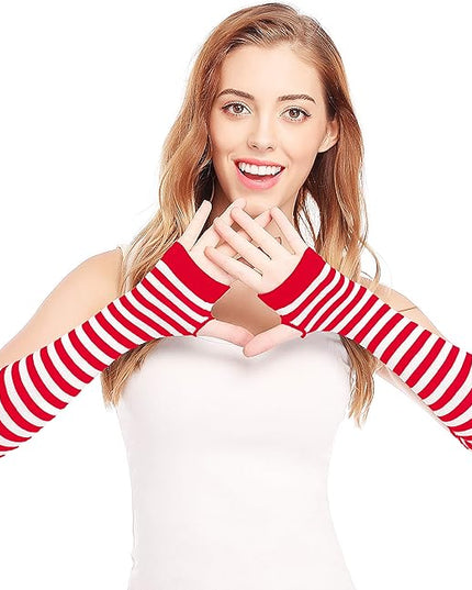 Bienvenu Punk Gothic Rock Long Arm Warmer Fingerless Gloves