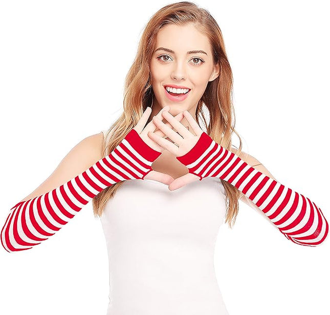 Bienvenu Punk Gothic Rock Long Arm Warmer Fingerless Gloves