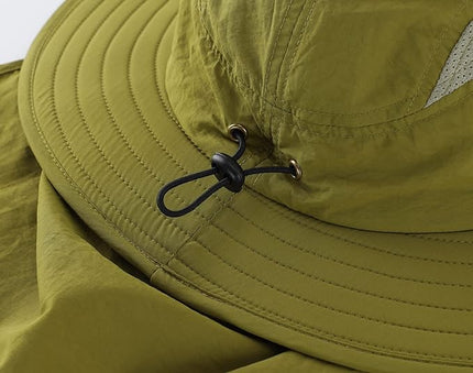 Home Prefer UPF 50+ Mens Wide Brim Fishing Hat with Neck Flap Sun Hat for Men Women Sun Protection Cap