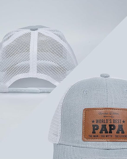 VIOZOFA Men's Hat Gifts - Men Cap Gifts for Christmas Father's Day Birthday Trucker Hat Leather Pattern Baseball Cap