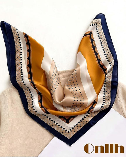 100% Mulberry Silk Scarf for Women Hair Lightweight Square Neckerchief Wrap For Head Scarves 21"