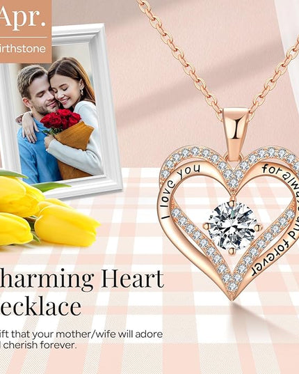 18K Rose Gold Necklaces for Women Birthday Gifts for Women Jewelry for Women Birthday Gifts for Wife Girlfriend Daughter Wife Birthday Gifts for Anniversary Mothers Day Christmas Valentines Gifts