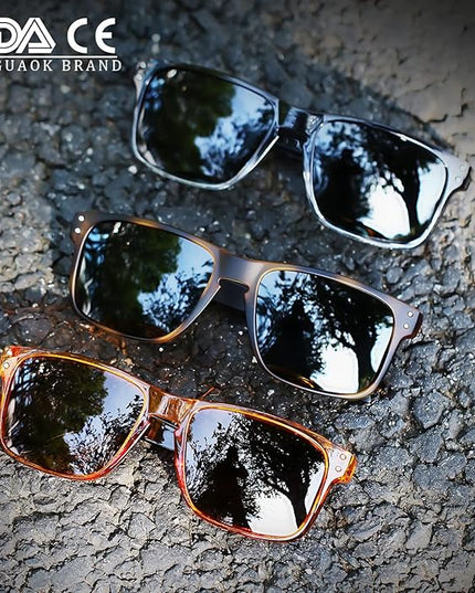 KUGUAOK Polarized Square Sunglasses For Men and Women Matte Finish Sun Glasses UV Protection Glasses