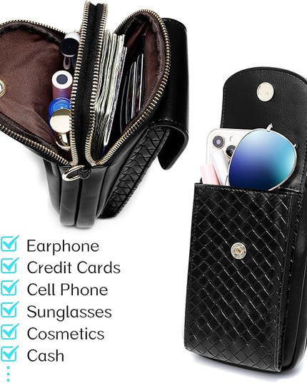 KUKOO Small Crossbody Bag Cell Phone Purse Wallet with Credit Card Slots for Women