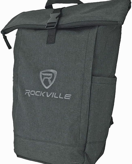 Rockville RPAK Charcoal Backpack Bag, Padded 15" Laptop Pocket, Durable Nylon, Adjustable Straps, Hidden Zippered Compartment, Ideal for Daily Use and Gear Transport