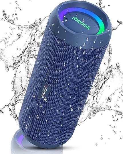 RIENOK Portable Bluetooth Speaker 30W Dual Pairing True Wireless Stereo HD Sound IPX7 Waterproof Outdoor Sport Shower Wireless Speaker Bluetooth 5.3 for Home Party
