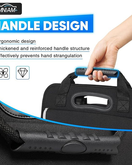 Simniam Large Car Trunk Organizer - with 5 Compartments Trunk Organizers and Storage SUV, Reinforced Handle, Securing Straps, Trunk Organizer Available for Car, SUV, Truck, Minivan