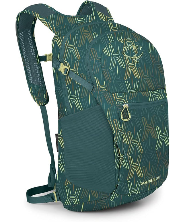 Osprey Daylite Plus Commuter Backpack - Everyday Pack with Laptop Sleeve, Bottle Pockets, and Extra Storage, Fuzzy Window Print/Torrent Blue