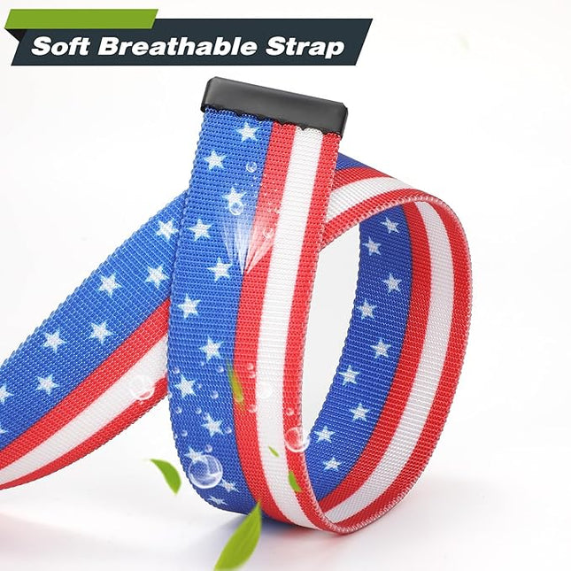 WHIPPY Canvas Web Belt Flip-Top Solid Black Military Buckle Fully Adjustable Mens Webbing Belts Cut To Fit