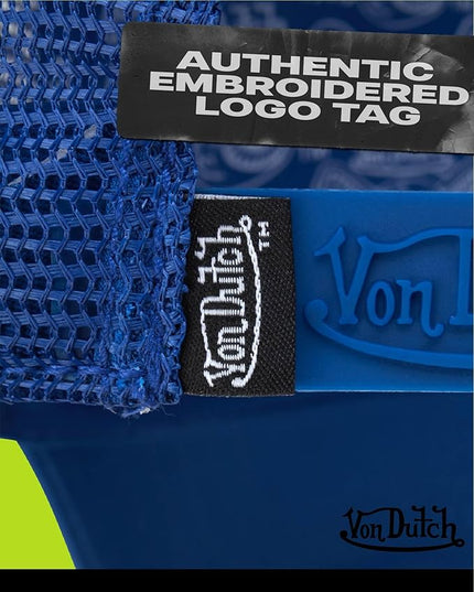 Von Dutch Unisex Trucker Hat - Curved Bill Mesh Back Retro Classic Adjustable Snapback Baseball Cap for Men and Women