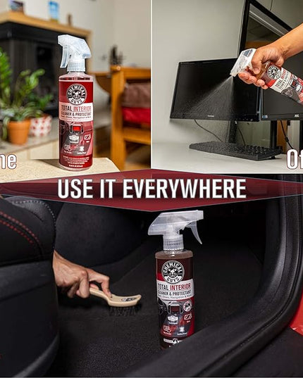Chemical Guys SPI22516 Total Interior Cleaner & Protectant (Safe on Dash, Leather, Vinyl, Plastics, Trim, Glass, Fabric & More), 16 Fl Oz (Pack of 2) (Black Cherry Scent)
