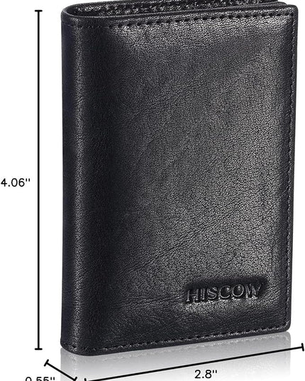 Leather Business Card Case Holder for Men & Women, Italian Calfskin