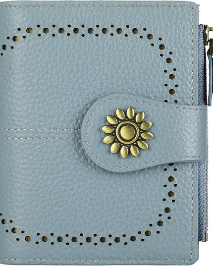 Lavemi Womens Leather Wallet Small Compact RFID Blocking Credit Card Case Purse with Zipper Pocket | Small, Compact, RFID Blocking, Zipper Pocket, Small, Compact