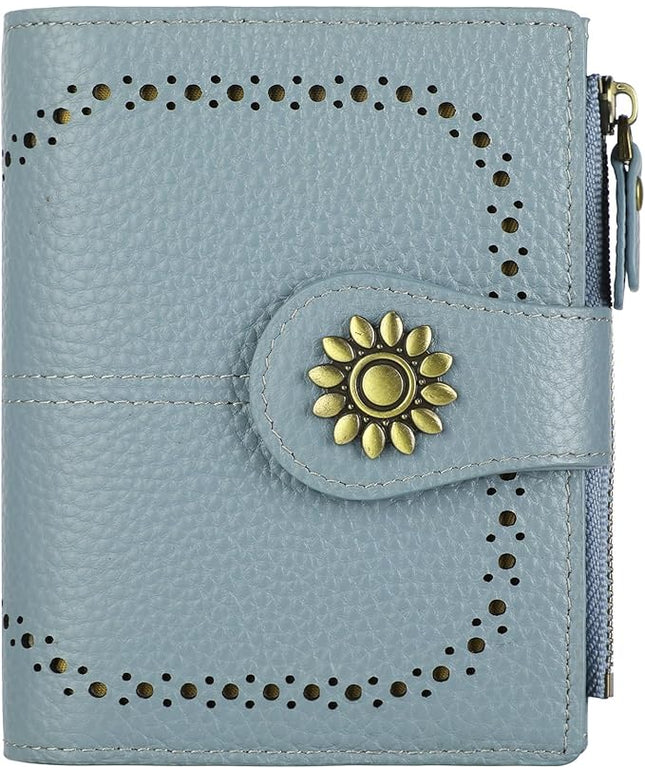 Lavemi Womens Leather Wallet Small Compact RFID Blocking Credit Card Case Purse with Zipper Pocket | Small, Compact, RFID Blocking, Zipper Pocket, Small, Compact