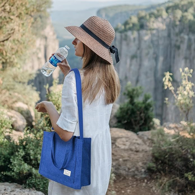 Valleycomfy Corduroy Tote Bag for Women Travel Crossbody Bag Purse Women Shoulder Bags Work Handbags Everyday Hobo Bag
