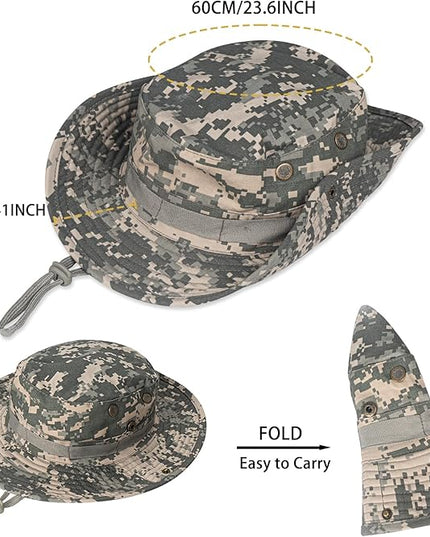 Sun Hats for Men Women Boonie Hat UPF 50+ Bucket Hat Wide Brim UV Protection Fishing Hiking Safari Outdoor Hats