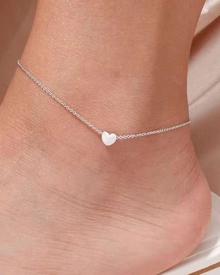 Starain 12Pcs Summer Beach Anklets for Women Waterproof Gold Silver Chain Ankle Bracelets Cute Women's Foot Anklet Set 7.9-10.5 inch Adjustable