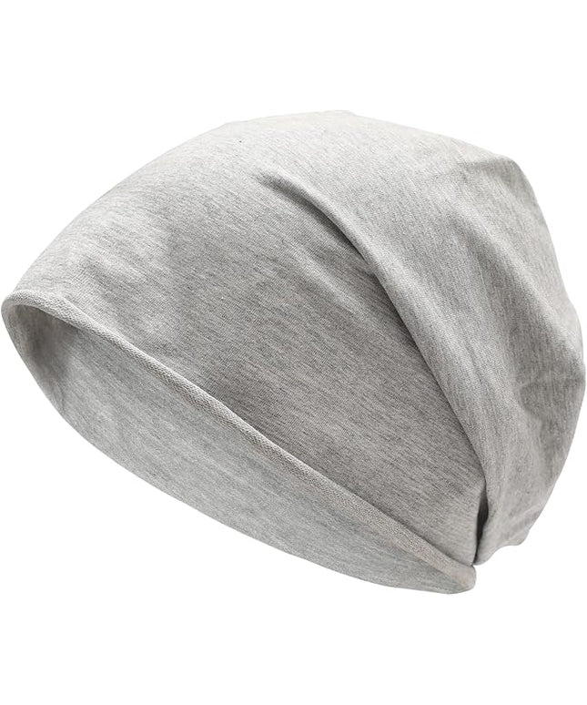 ZLYC Cotton Thin Slouchy Beanie Hat for Men Women Fashion Soft Stretch Knit Skull Cap