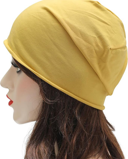 ZLYC Cotton Thin Slouchy Beanie Hat for Men Women Fashion Soft Stretch Knit Skull Cap