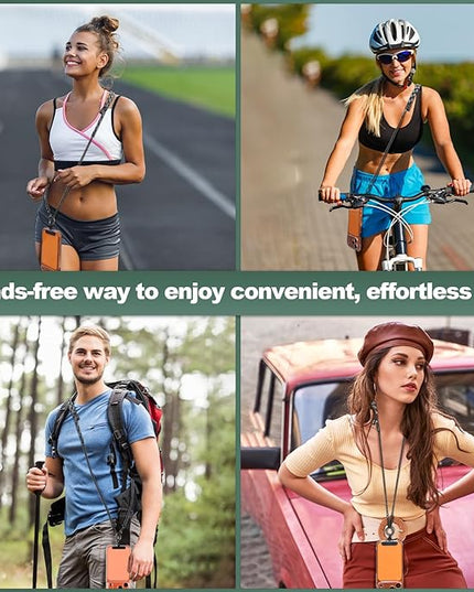 Phone Lanyard Crossbody, Adjustable Cell Phone Lanyard Neck Strap for All Phones, Universal Skin Friendly Phone Strap Crossbody for Women and Men