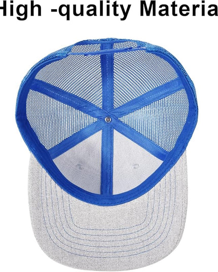 kozinu Unisex Trucker Hats Blank Mesh Snapback Hats Sport Plain Baseball Caps Adjustable Fitted Hat