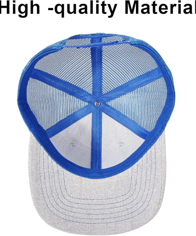 kozinu Unisex Trucker Hats Blank Mesh Snapback Hats Sport Plain Baseball Caps Adjustable Fitted Hat