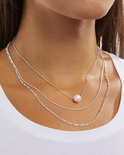 Amazon Essentials 14k Gold or Sterling Silver Plated Figaro Chain Necklace