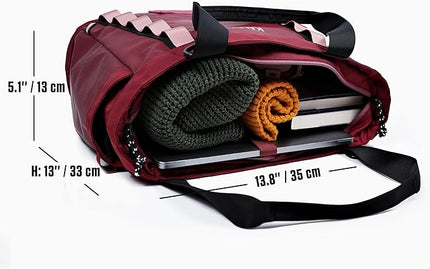 Utility Tote 15L, Over Shoulder & Crossbody Carry, Water Repellent, Full Zip, Laptop Sleeve
