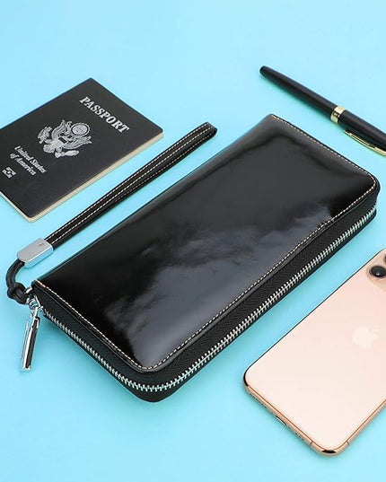 Lavemi Small Compact Women Wallet RFID Blocking Genuine Leather Bifold Purse with ID Windows
