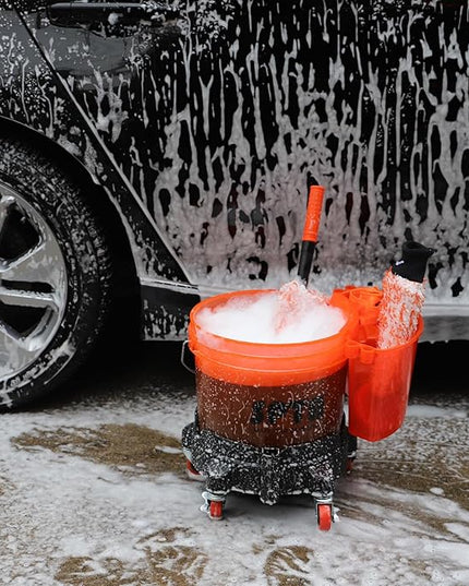 SPTA 29Pcs Car Wash Bucket Set, 15L Scratch Free Detailing Bucket with Car Wash Filter, Wash Mitt Sponge Towels Tire Detailing Brush Set, Exterior Interior Car Detailing Set, Complete Car Care Tools