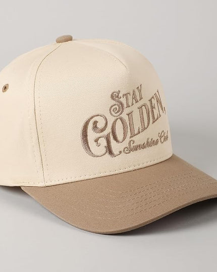 MIRMARU Two-Tone Vintage Canvas Trucker Hats for Men & Women, Adjustable Size Baseball Caps with Trendy Embroidered Design