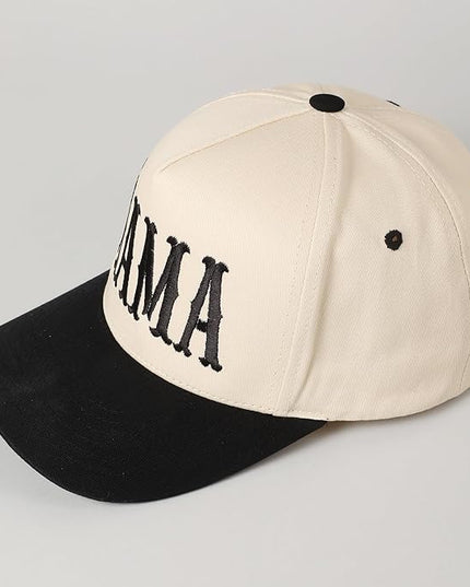 MIRMARU Two-Tone Vintage Canvas Trucker Hats for Men & Women, Adjustable Size Baseball Caps with Trendy Embroidered Design