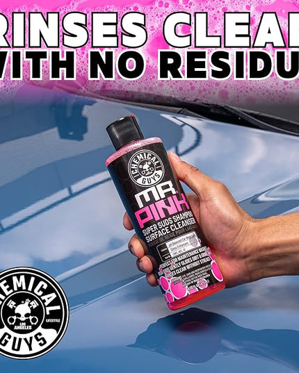 Chemical Guys Mr. Pink Car Wash Soap - 64 oz Super Suds Foaming Car Wash Soap for Cannon, Blaster, or Bucket Washing - pH Balanced, Safe on Wax, Sealant, Ceramic, and Clear Coat Finishes