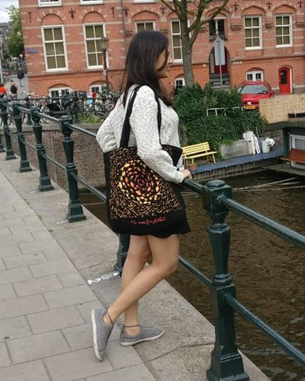 Ecoright Aesthetic Canvas Tote Bag for Women Large Zipper Tote Bags with Pocket, Womens Tote Bag for Yoga, Work, Beach