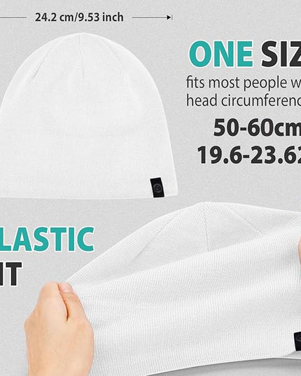 Beanie for Men, Soft Cotton Beanie for Women, Warm Unisex Winter Hat, Running Skull Cap for Cold Weather Activities