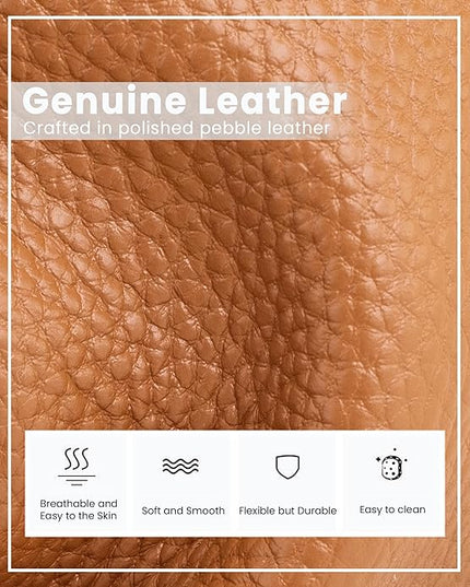 befen Genuine Leather Small Crossbody Bags for Women, Cell Phone Cross body Purse Bag with RFID Blocking Card Slots