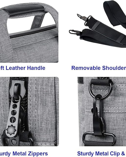 Taygeer Laptop Bag for Men, Water Resistant Crossbody Messenger Shoulder Bag for Business, Professional Premium Office Briefcase, Portable 15.6 Inch Carry On Laptop Case for Notebook/Computer, Grey