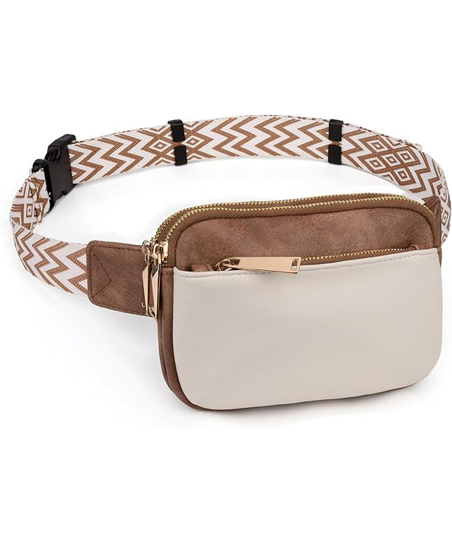 UTO Fanny Pack for Women Crossbody Trendy Fashion Belt Purse Chest Waist Hip Bumbag for Outdoor Shopping Travel Hiking