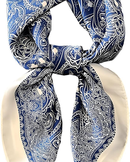 Head Bandanas Scarf for Women Silk Satin Hair Scarf Lightweight Vintage Fashion Square Neck Scarves Gift